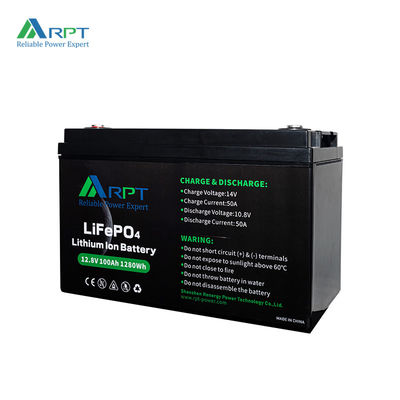 جودة 1280Wh بطارية ليثيوم أيون Rv بطارية RPT 12V 100Ah بطارية LiFePO4 مصنع